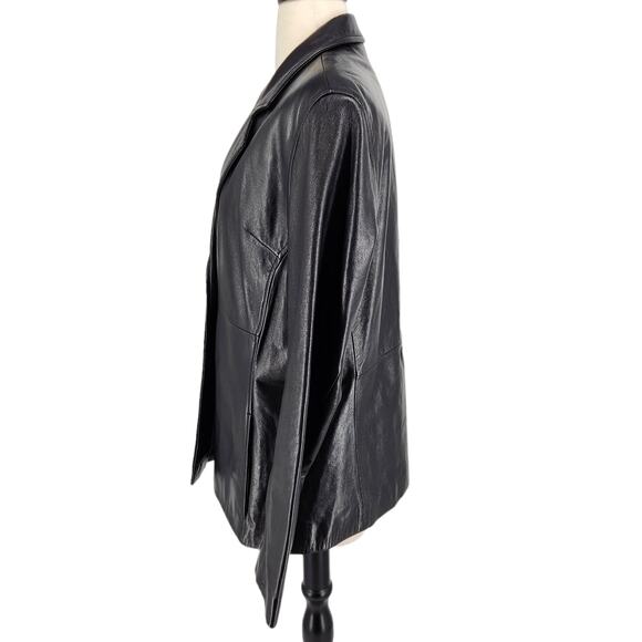 Pelle Studio x Wilsons Tailored Leather Jacket Black Size Large - Picture 3 of 6